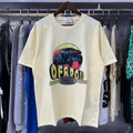 Rhude T-shirts Off-Road Vehicle Printed Cotton Casual Short Sleeve Men and Women