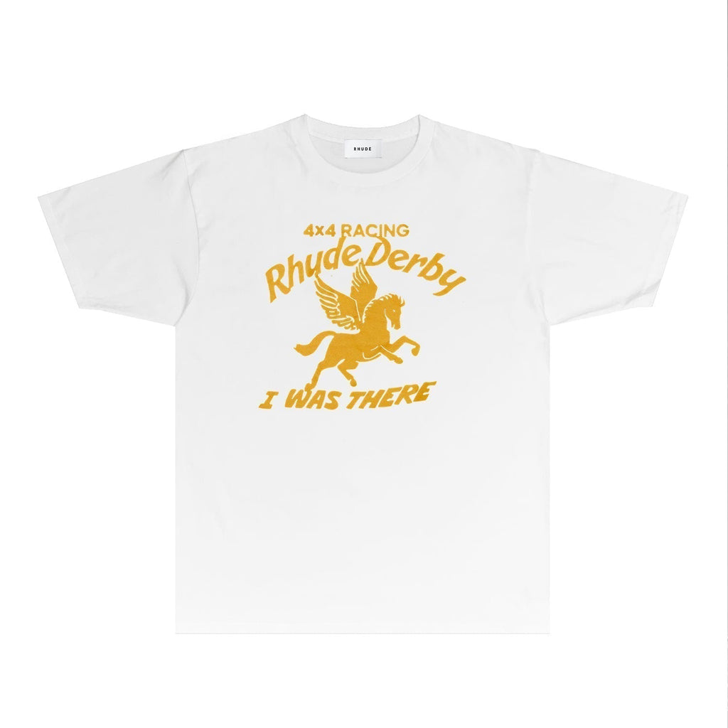 Rhude T-shirts Printed Trendy Pure Cotton