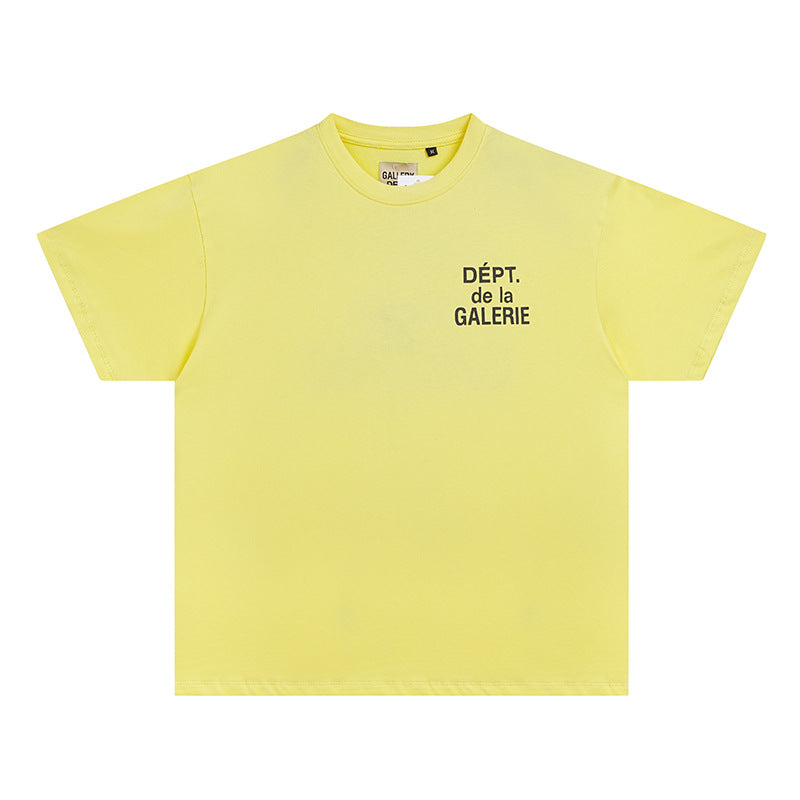 Gallery Dept T Shirts round Neck Short Sleeve T-shirt Pure Cotton