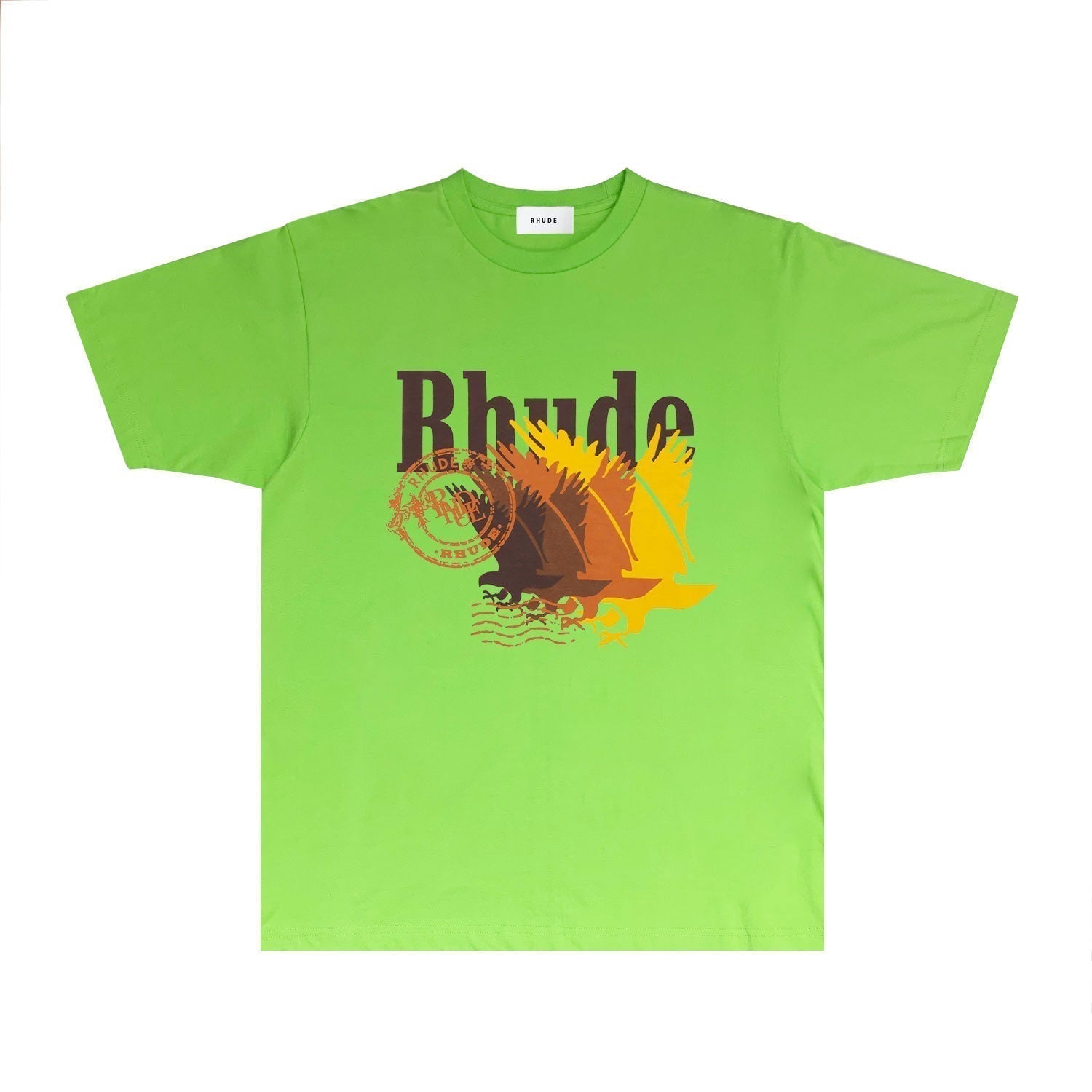 Rhude T-shirts Printed Trendy Pure Cotton
