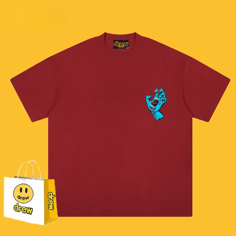 Drew T-shirts Cotton Summer Loose Men's Short Sleeve