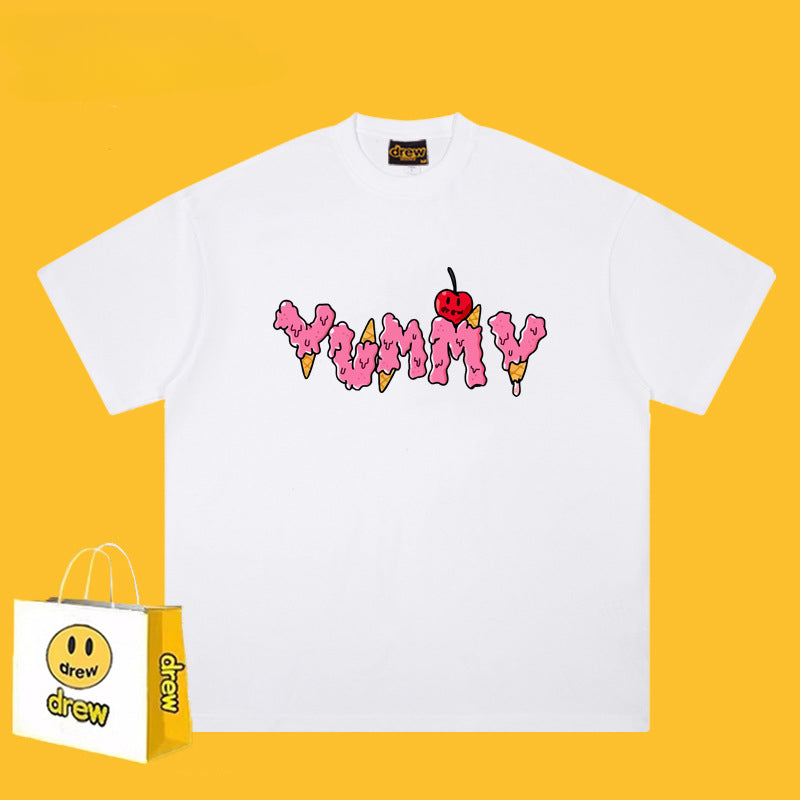 Drew T-shirts Short Sleeve English Printed T-shirt