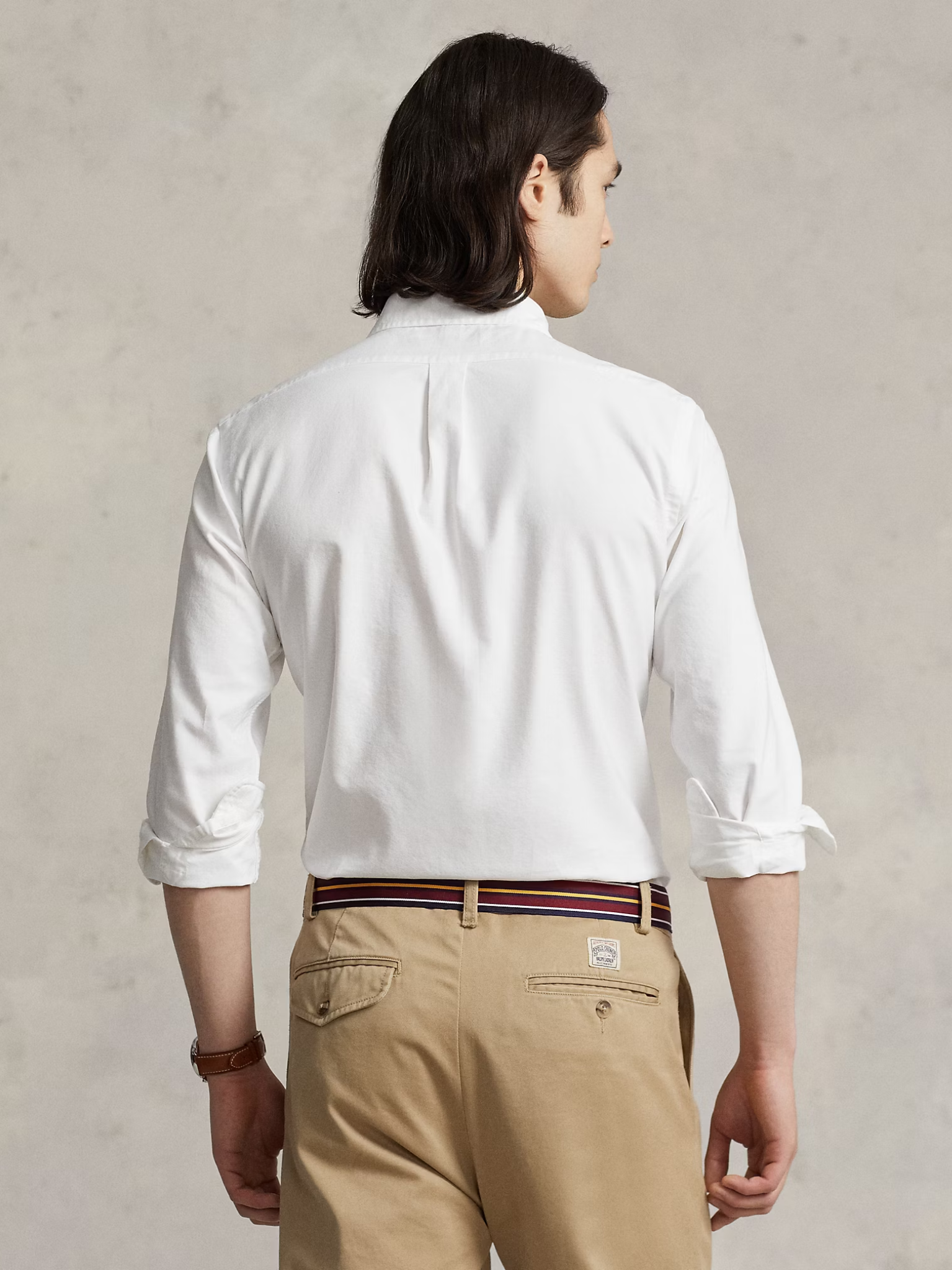 RALPH LAUREN Custom Fit Garment-Dyed Oxford Shirt White