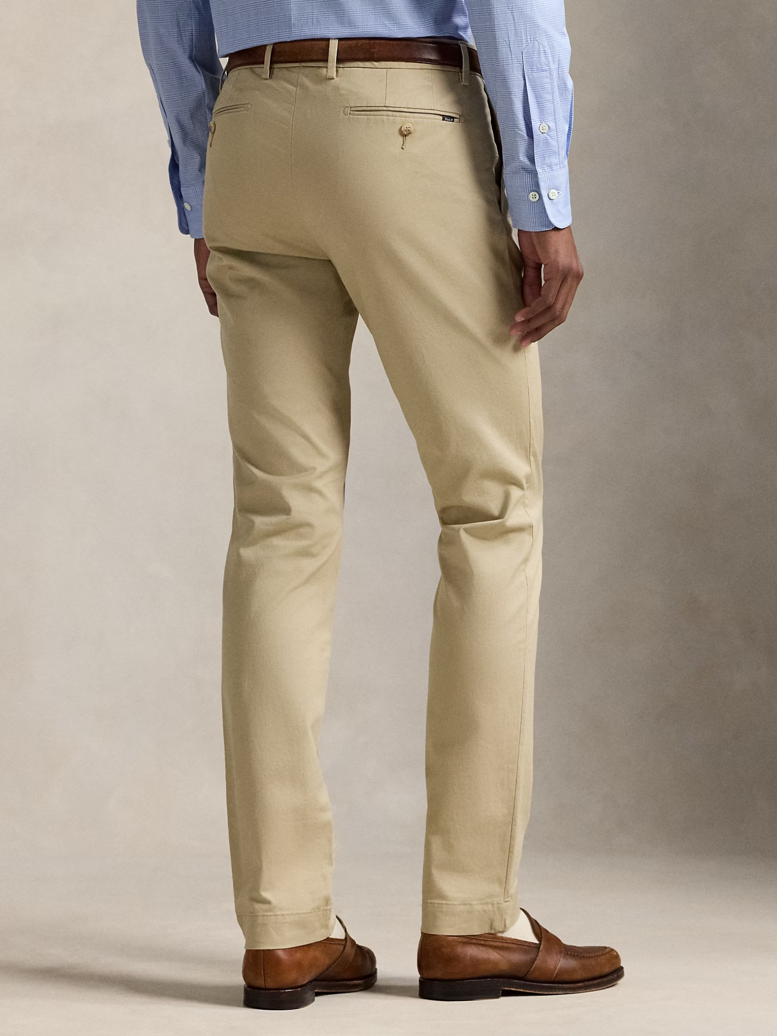 RALPH LAUREN Stretch Slim Fit Chino Trousers Classic Khaki