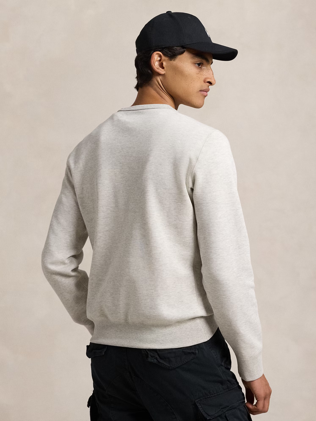 RALPH LAUREN Double-Knit Sweatshirt Light Sport Heather