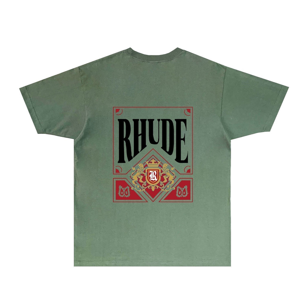Rhude T-shirts Printed Trendy Pure Cotton