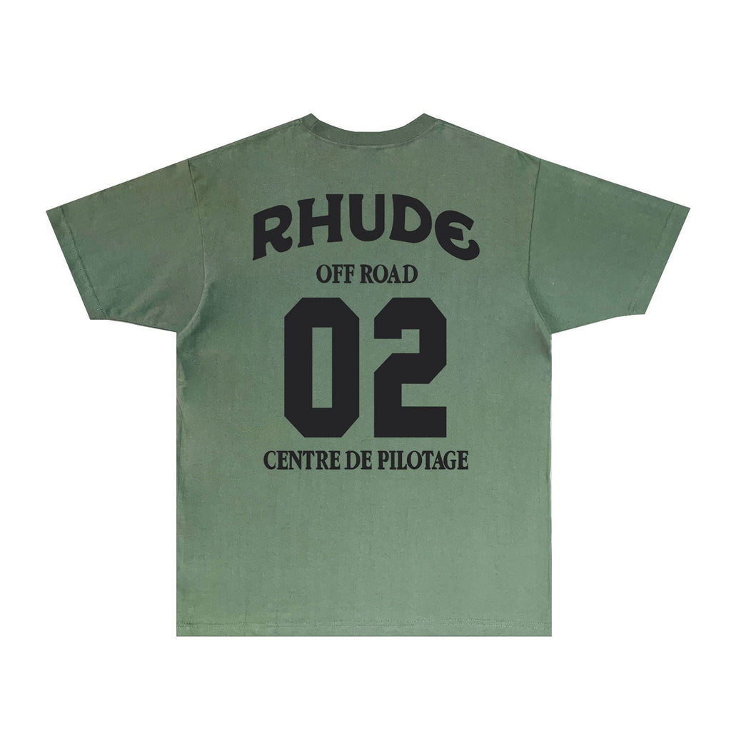 Rhude T-shirts Printed Trendy Pure Cotton
