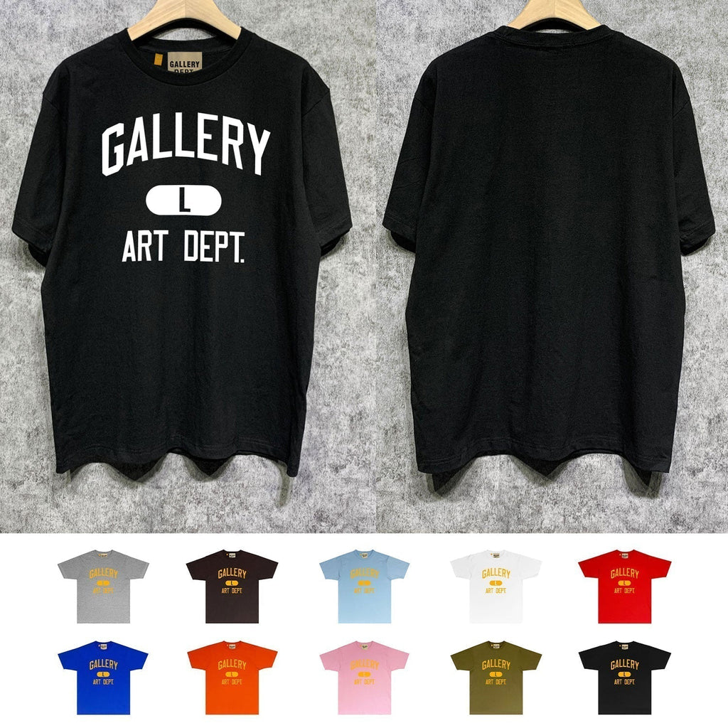 Gallery Dept T Shirt Retro Printed Loose Short-Sleeved Shirt (part2)