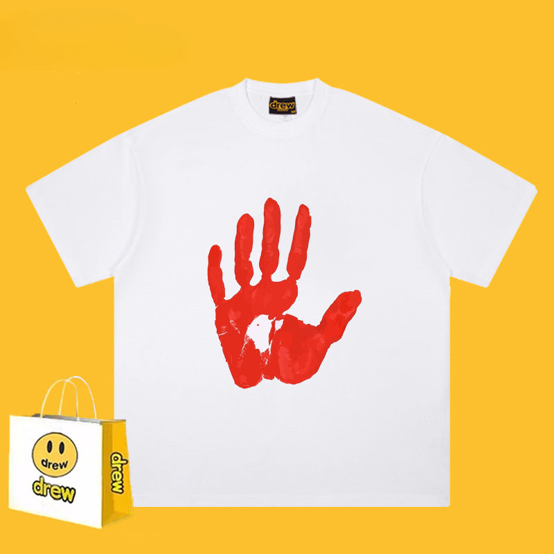 Drew T-shirts Cotton Short-Sleeved Smiley T-shirt