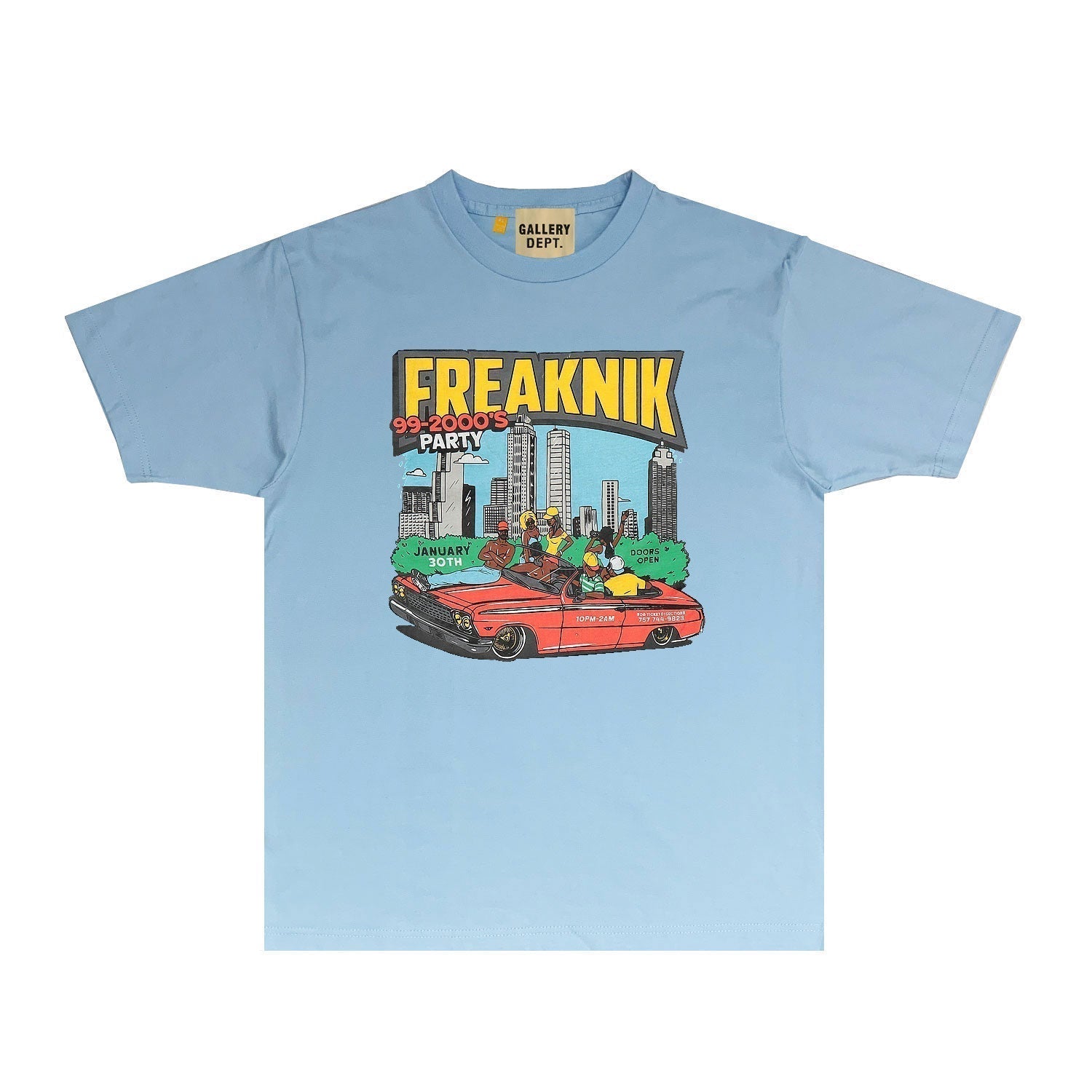 Gallery Dept T Shirt Retro Printed Loose Short-Sleeved Shirt