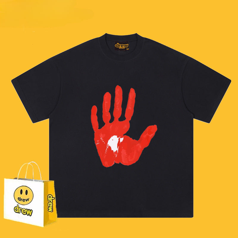 Drew T-shirts Cotton Short-Sleeved Smiley T-shirt