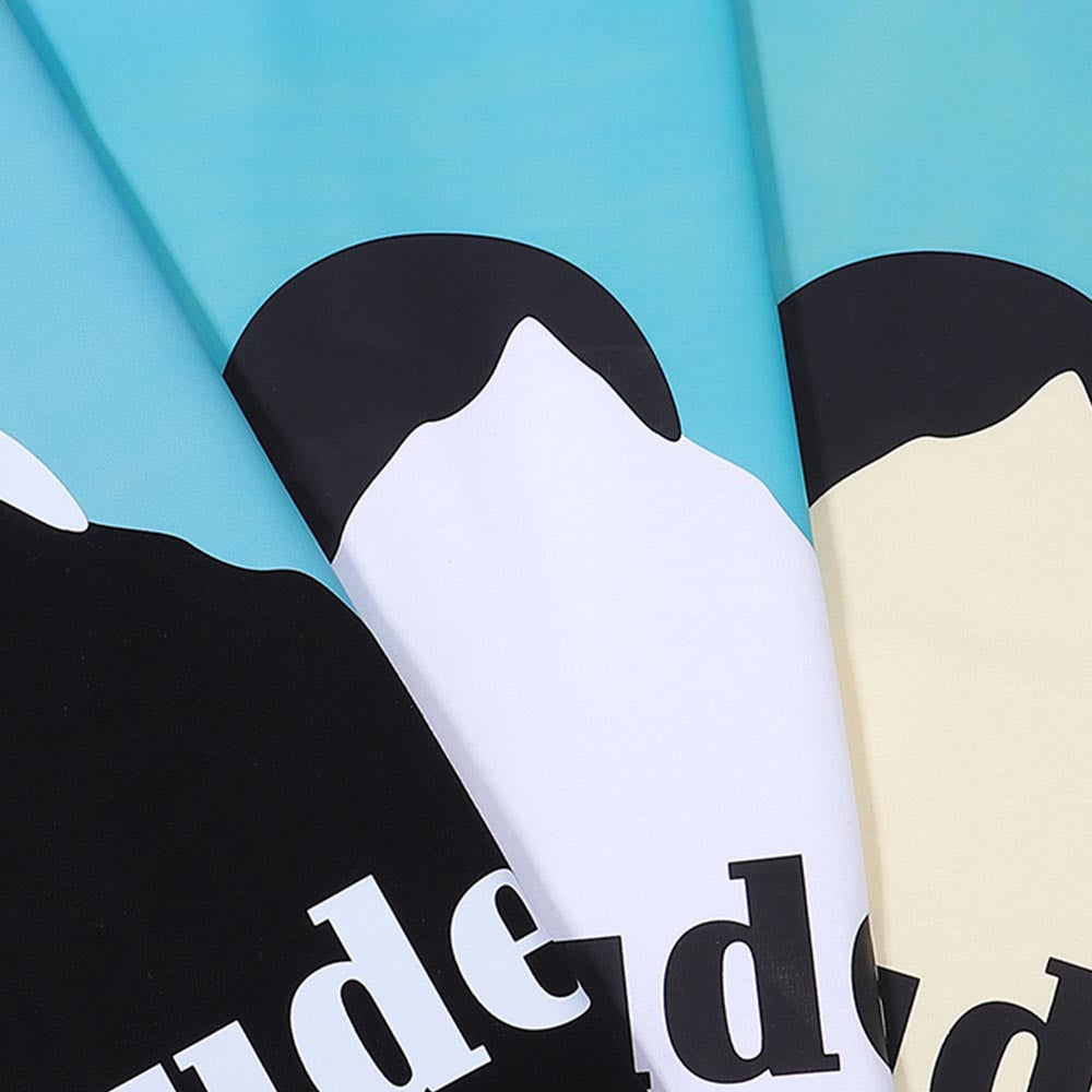 Rhude T-shirts Blue Sunset Print Cotton Casual Short Sleeve Men and Women