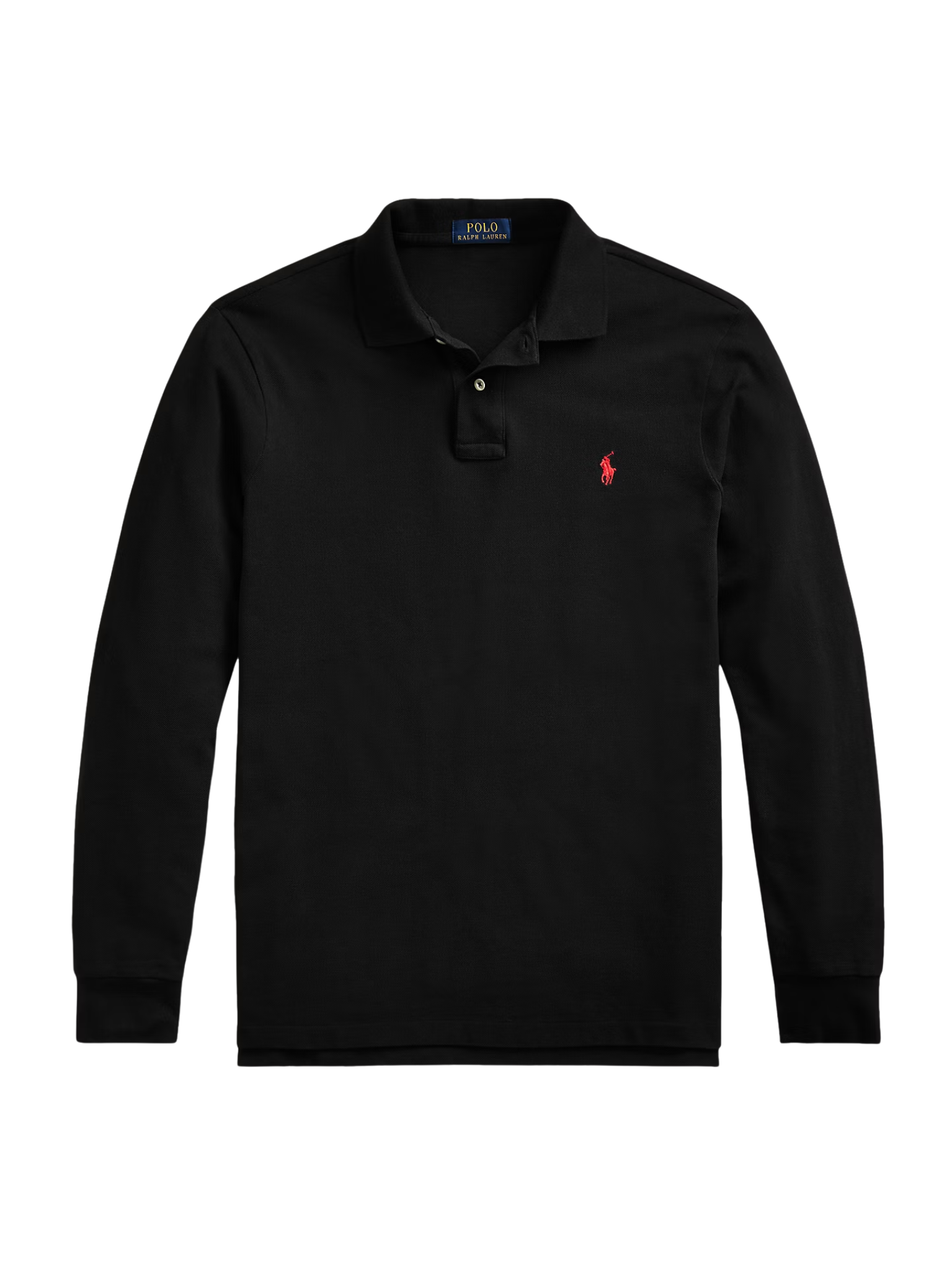 RALPH LAUREN Custom Slim Fit Mesh Polo Shirt Polo Black