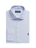 RALPH LAUREN Slim Fit Poplin Shirt Light Blue/White