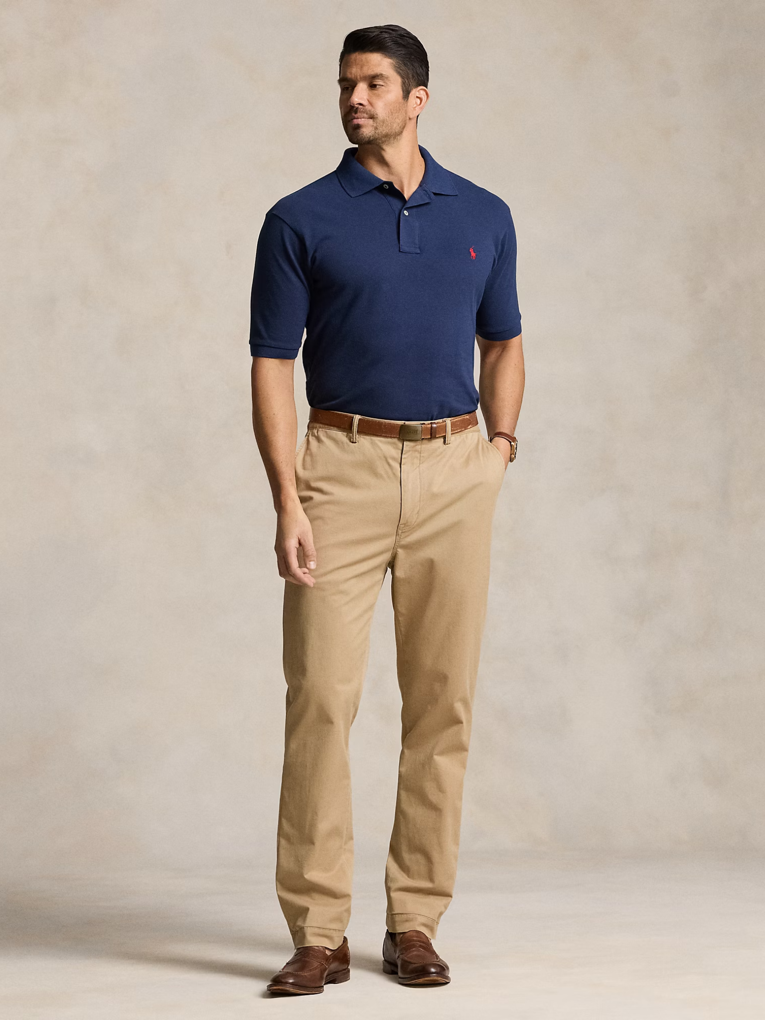 RALPH LAUREN The Iconic Mesh Polo Shirt Navy