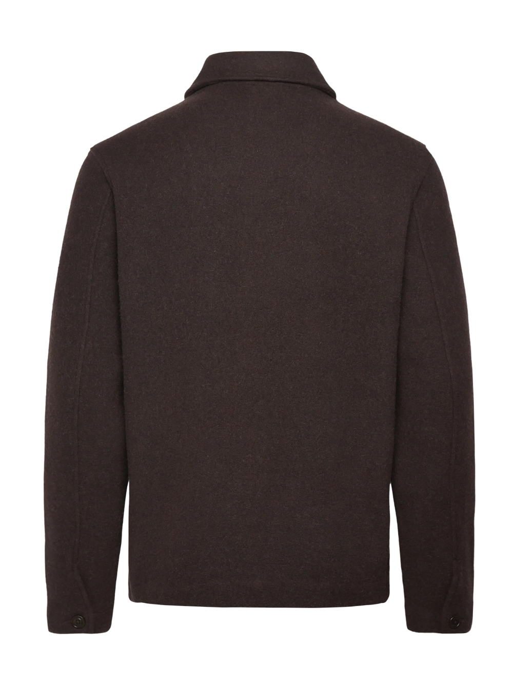 RALPH LAUREN Wool-Blend Utility Shirt Jacket Dark Brown