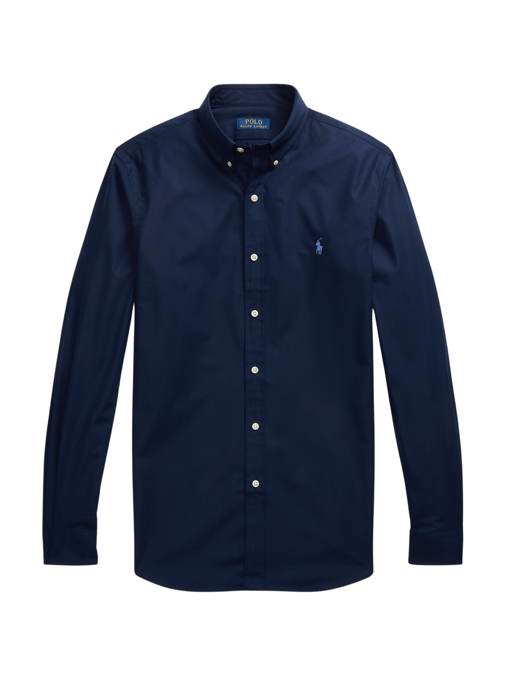 RALPH LAUREN Slim Fit Stretch Poplin Shirt Newport Navy