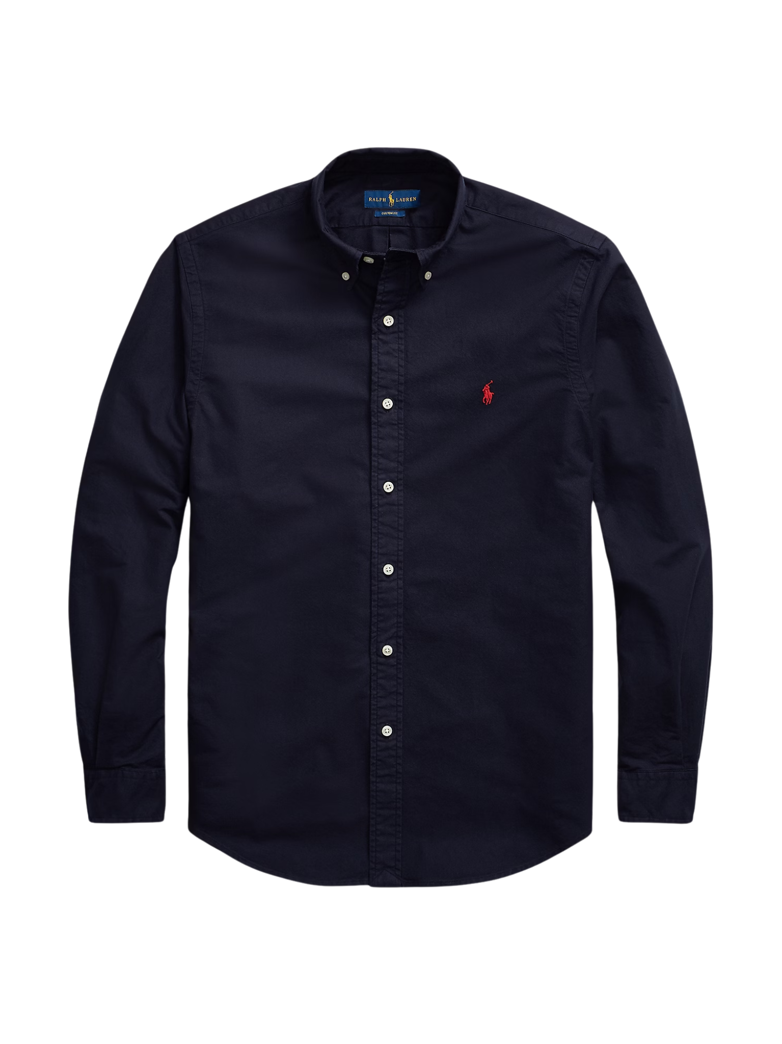 RALPH LAUREN Custom Fit Garment-Dyed Oxford Shirt Navy
