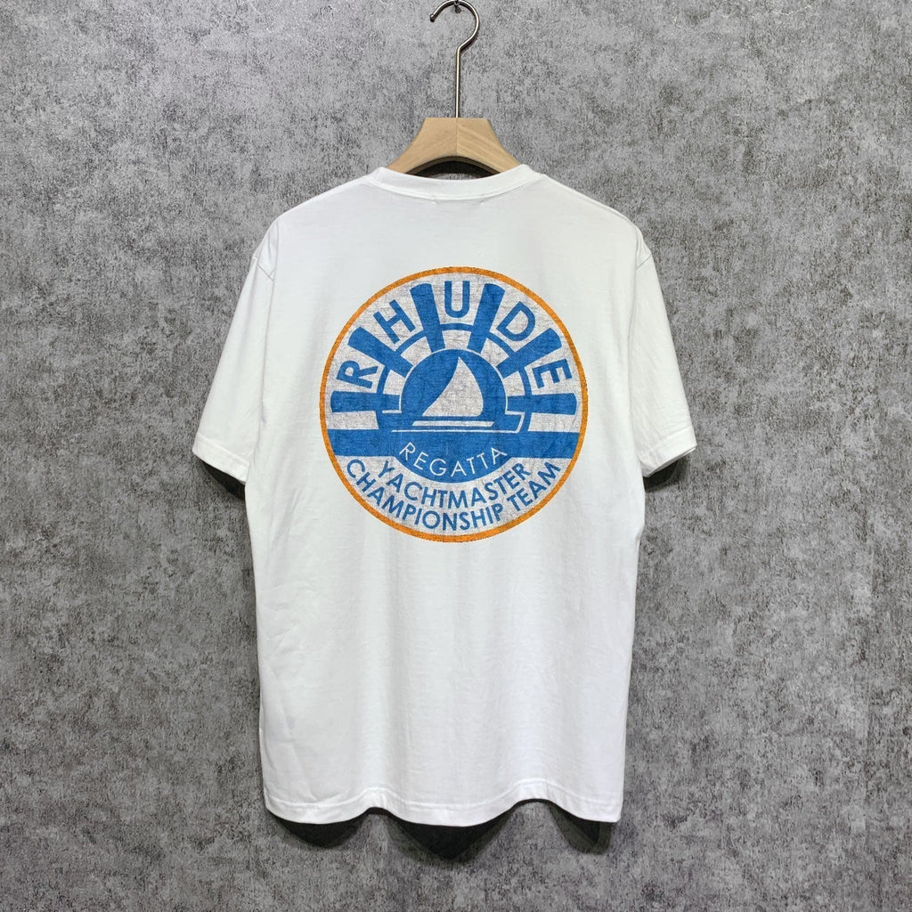 Rhude T-shirts Printed Trendy Pure Cotton