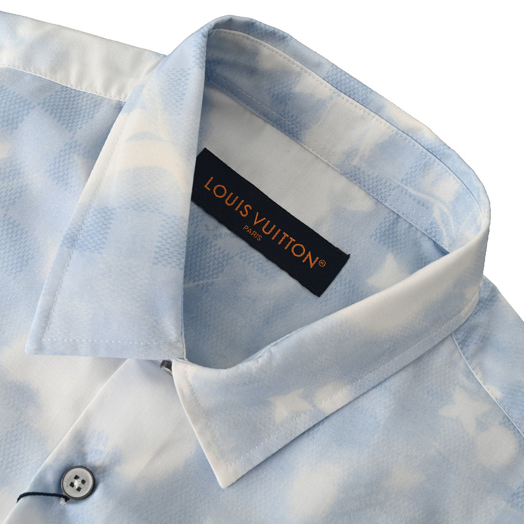 Louis Vuitton Overprinted Logo Short-Sleeve Shirt