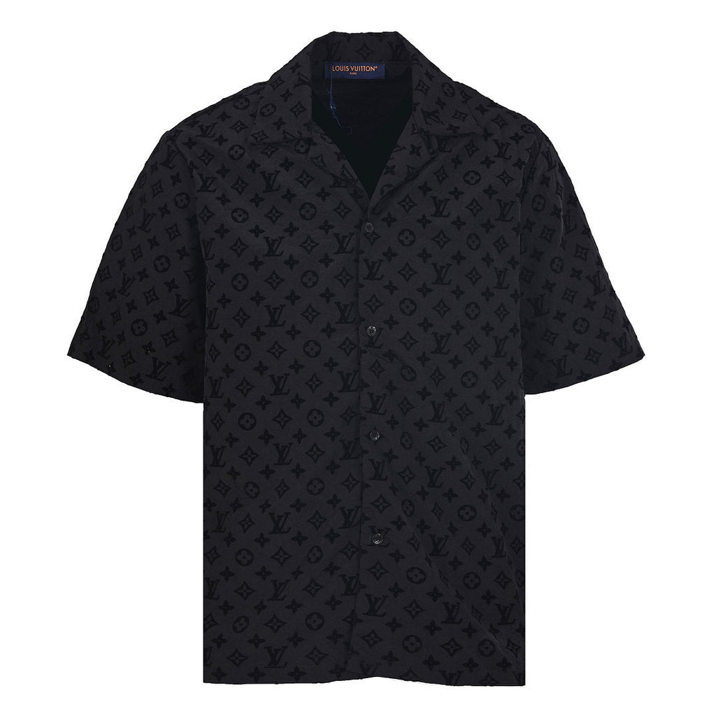 Louis Vuitton Mulberry Silk Short-Sleeve Shirt