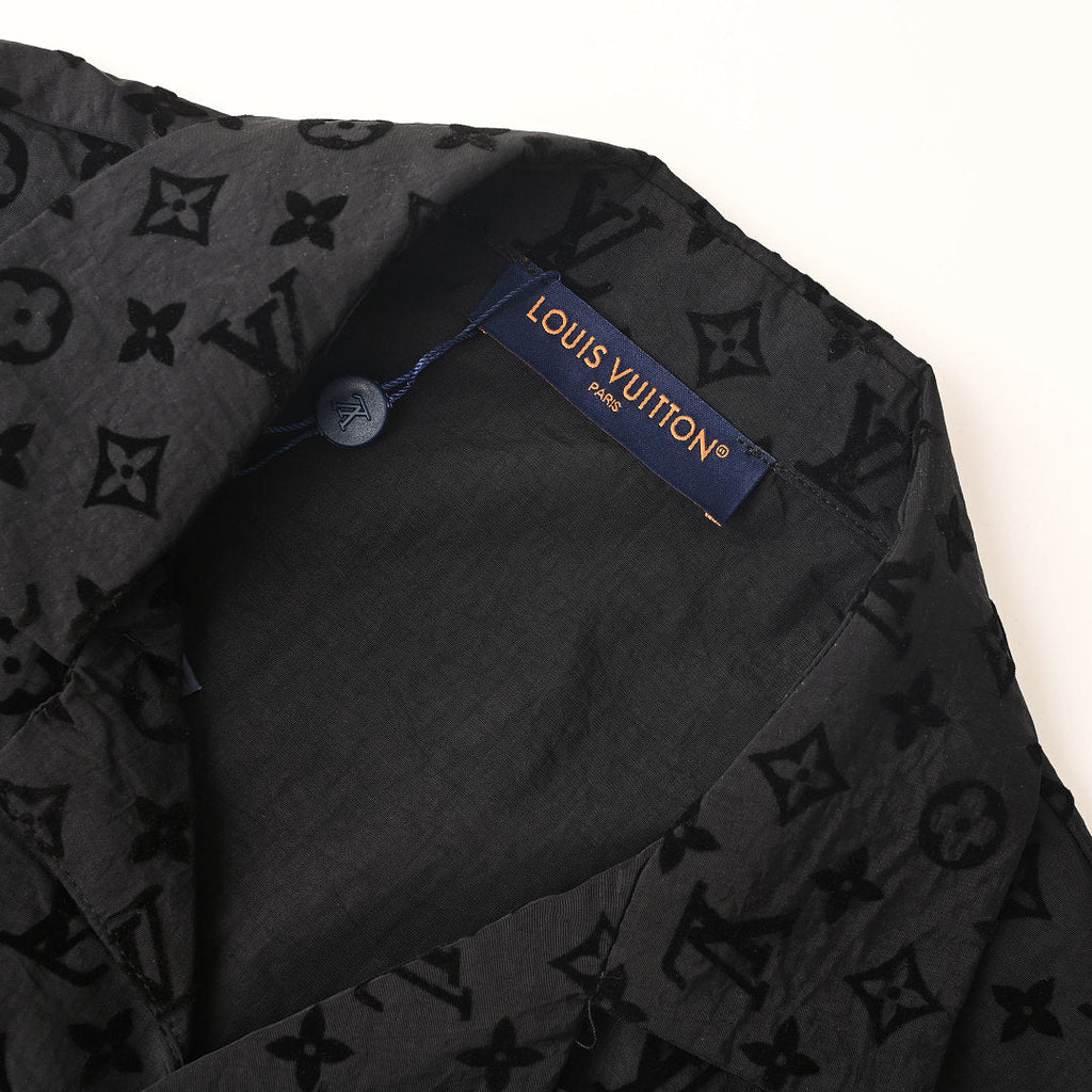 Louis Vuitton Mulberry Silk Short-Sleeve Shirt