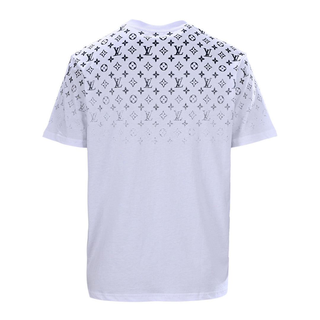 Louis Vuitton Gradient Shoulder-Letter Short-Sleeve T-Shirt