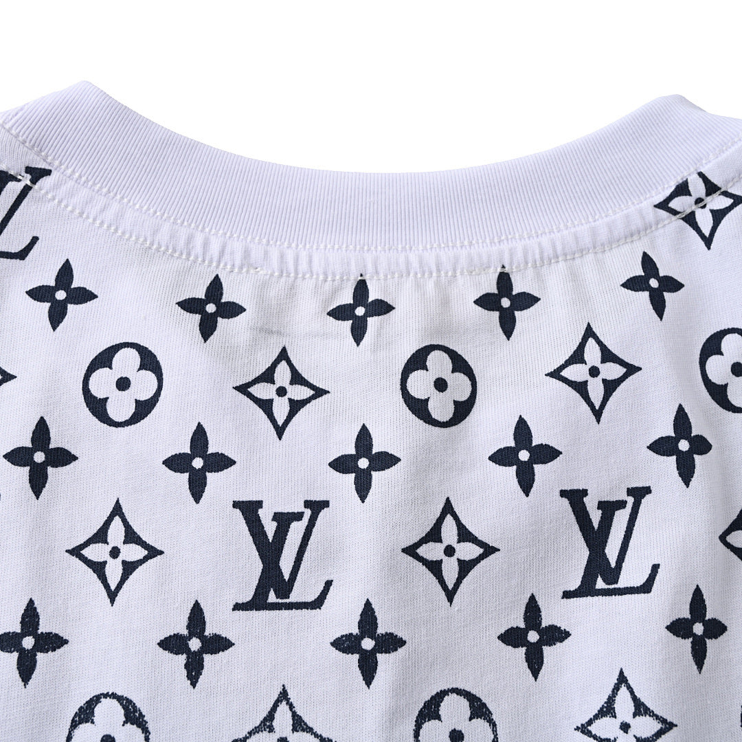 Louis Vuitton Gradient Shoulder-Letter Short-Sleeve T-Shirt