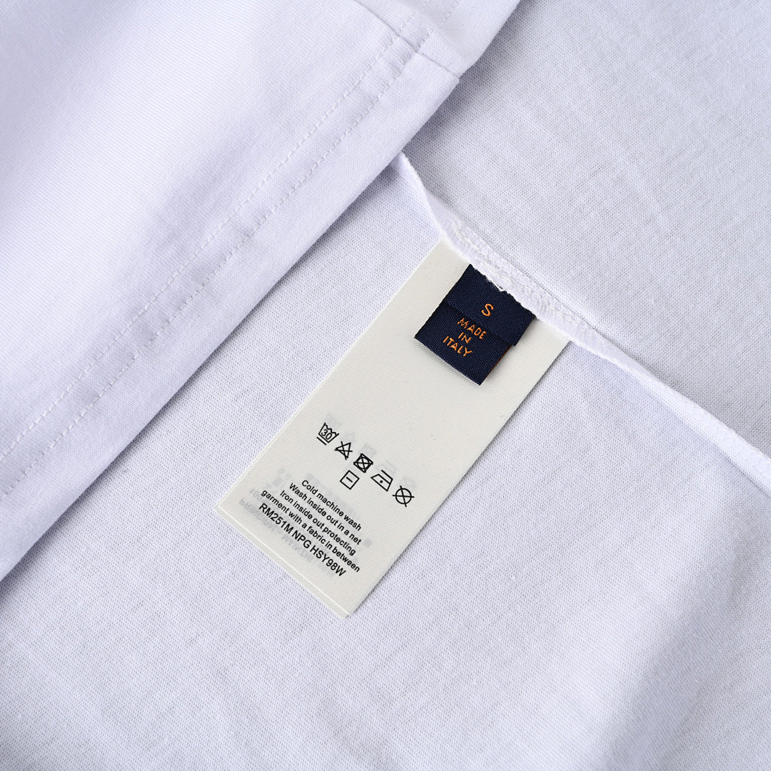 Louis Vuitton Gradient Shoulder-Letter Short-Sleeve T-Shirt