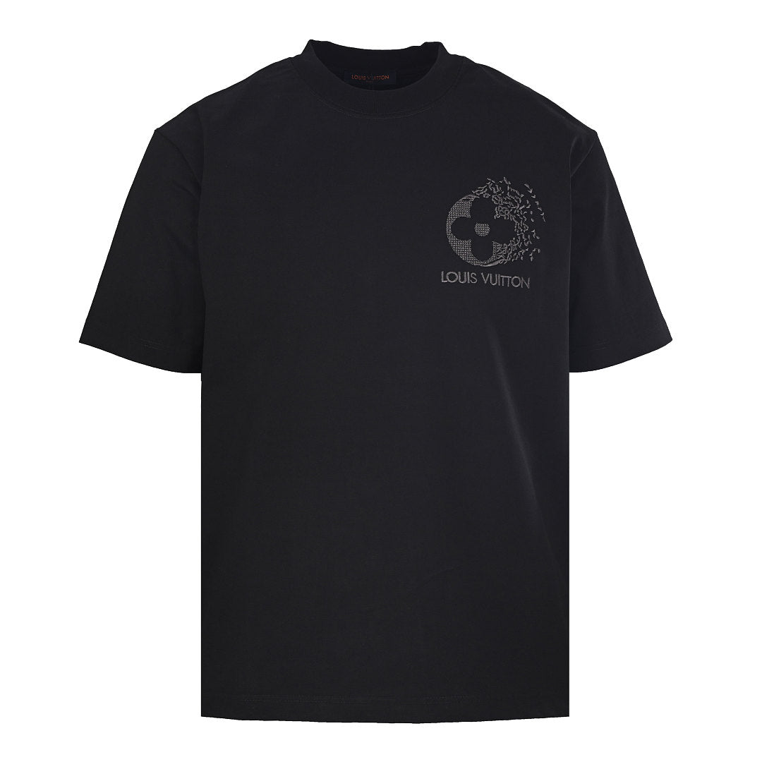 Louis Vuitton "Afterimage" Clover Embroidery Crewneck T-Shirt