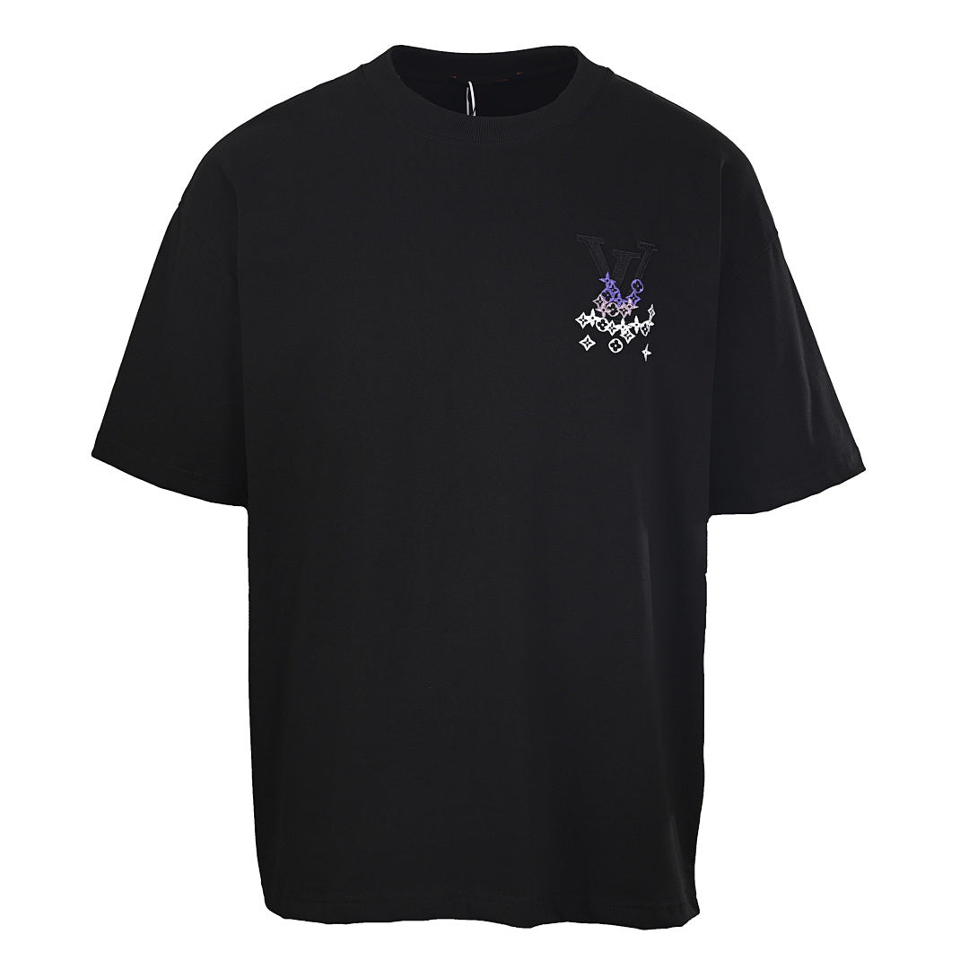 Louis Vuitton Gradient Shoulder-Letter Short-Sleeve T-Shirt