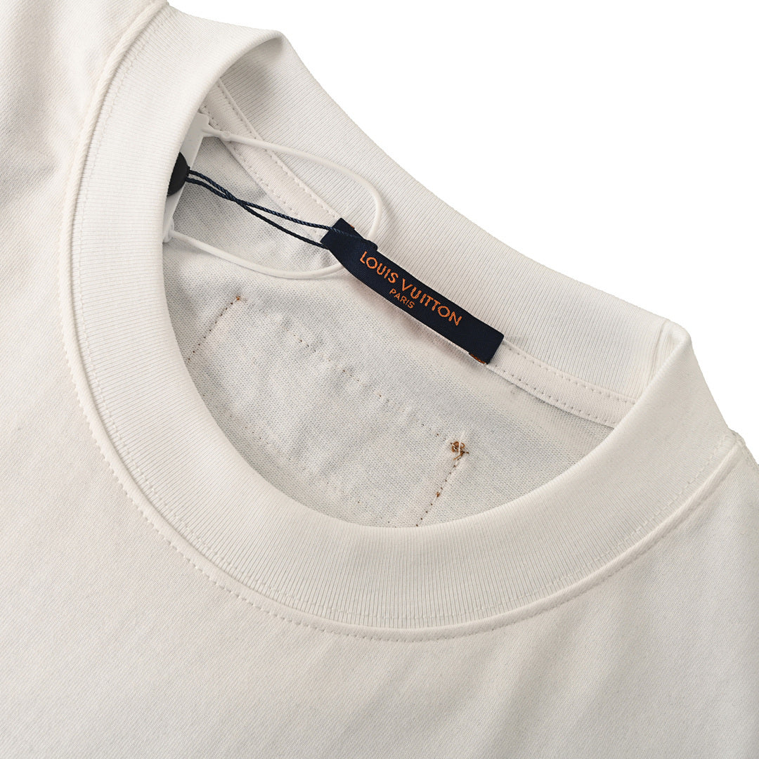 Louis Vuitton Carriage Slogan Print Short-Sleeve T-Shirt