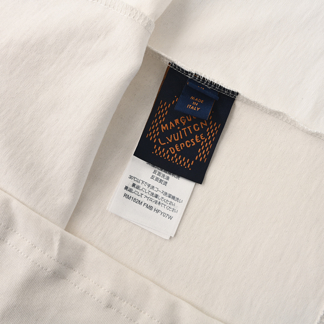 Louis Vuitton Carriage Slogan Print Short-Sleeve T-Shirt