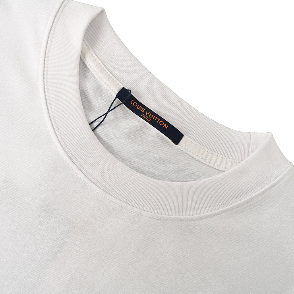 Louis Vuitton Crewneck Short-Sleeve T-Shirt with Front and Back Logo Print