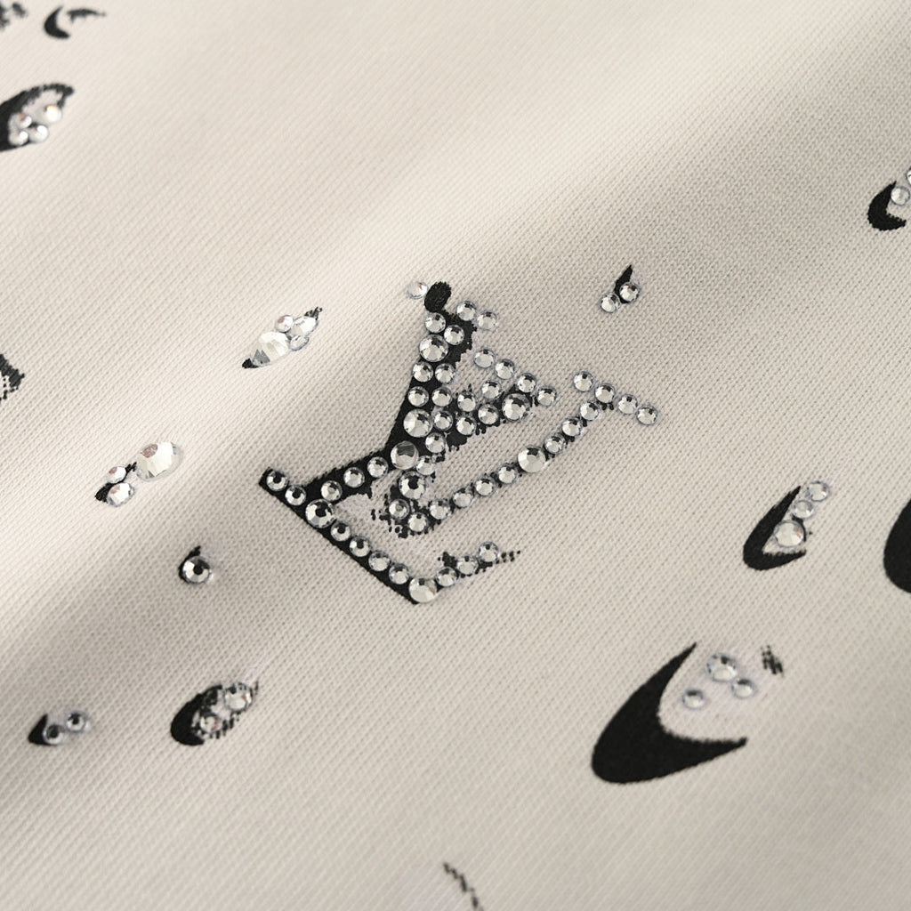Louis Vuitton Water-Droplet Ink-Splatter Short-Sleeve T-Shirt