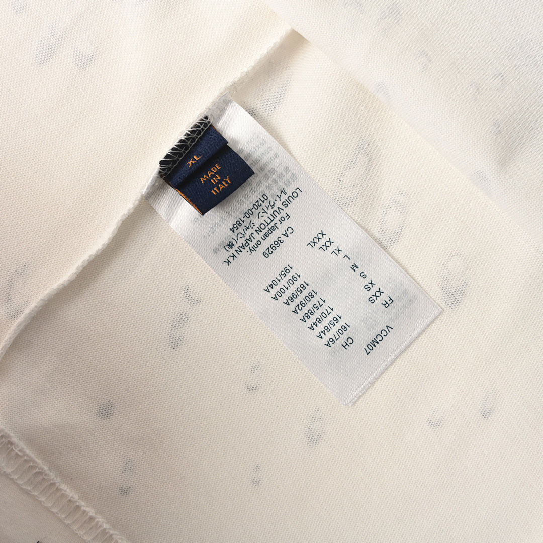 Louis Vuitton Water-Droplet Ink-Splatter Short-Sleeve T-Shirt