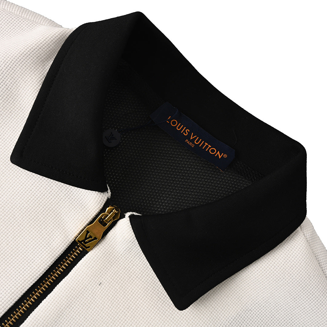 Louis Vuitton Letter-Embroidered Contrast Jacket