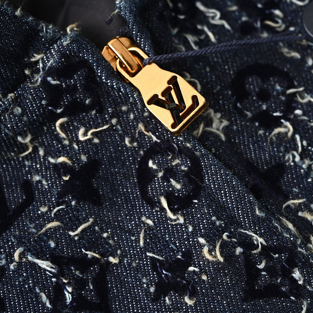 Louis Vuitton 25FW All-Over Flocked Jacquard Denim Jacket