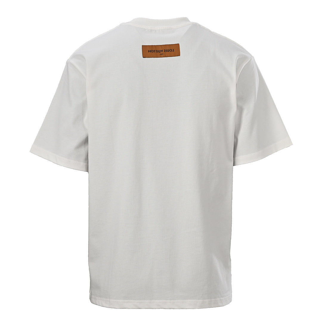 Louis Vuitton Gradient Shoulder-Letter Short-Sleeve T-Shirt