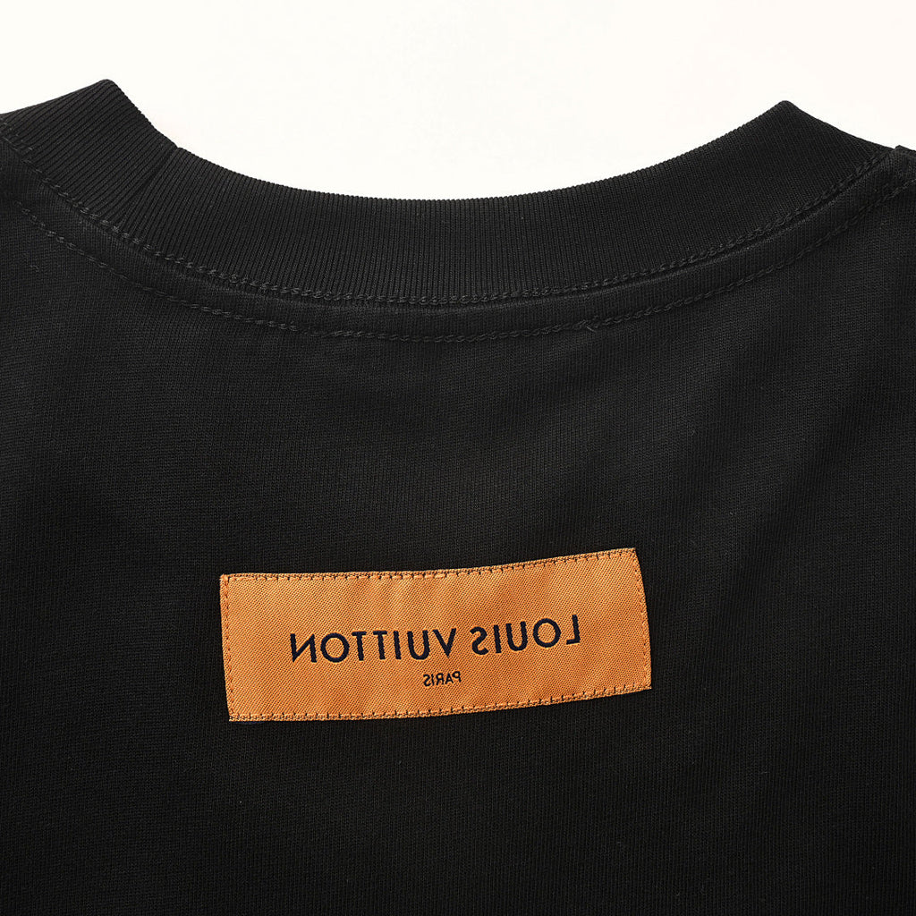 Louis Vuitton Gradient Shoulder-Letter Short-Sleeve T-Shirt