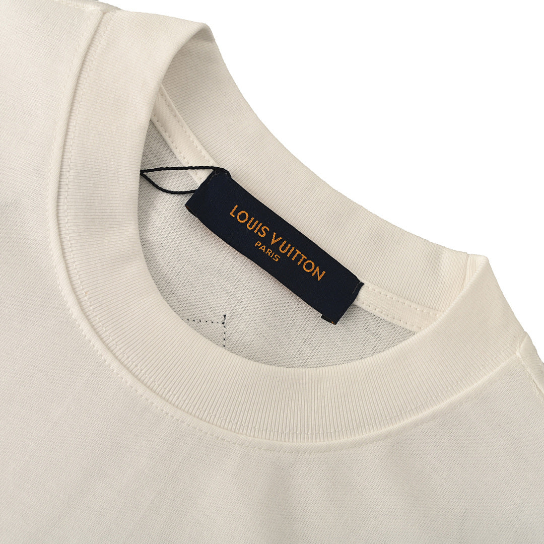 Louis Vuitton Gradient Shoulder-Letter Short-Sleeve T-Shirt
