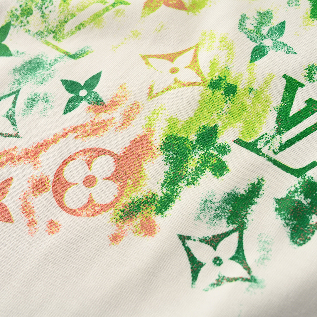 Louis Vuitton Gradient Shoulder-Letter Short-Sleeve T-Shirt