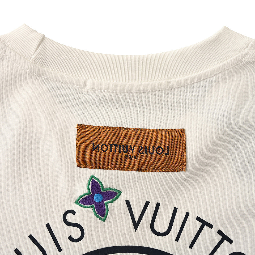 Louis Vuitton Beaded Crew-Neck Short-Sleeve T-Shirt