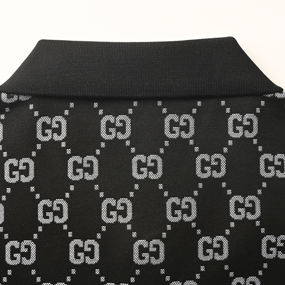 Gucci All-Over Print Short-Sleeve Polo Shirt