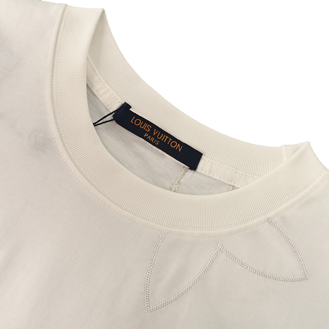 Louis Vuitton Beaded Crew-Neck Short-Sleeve T-Shirt