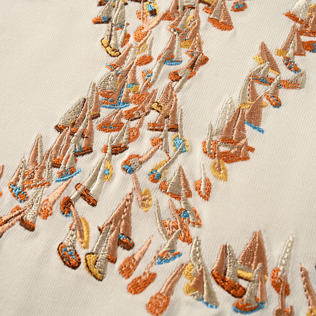 Louis Vuitton Embroidered Sailboat Short-Sleeve T-Shirt