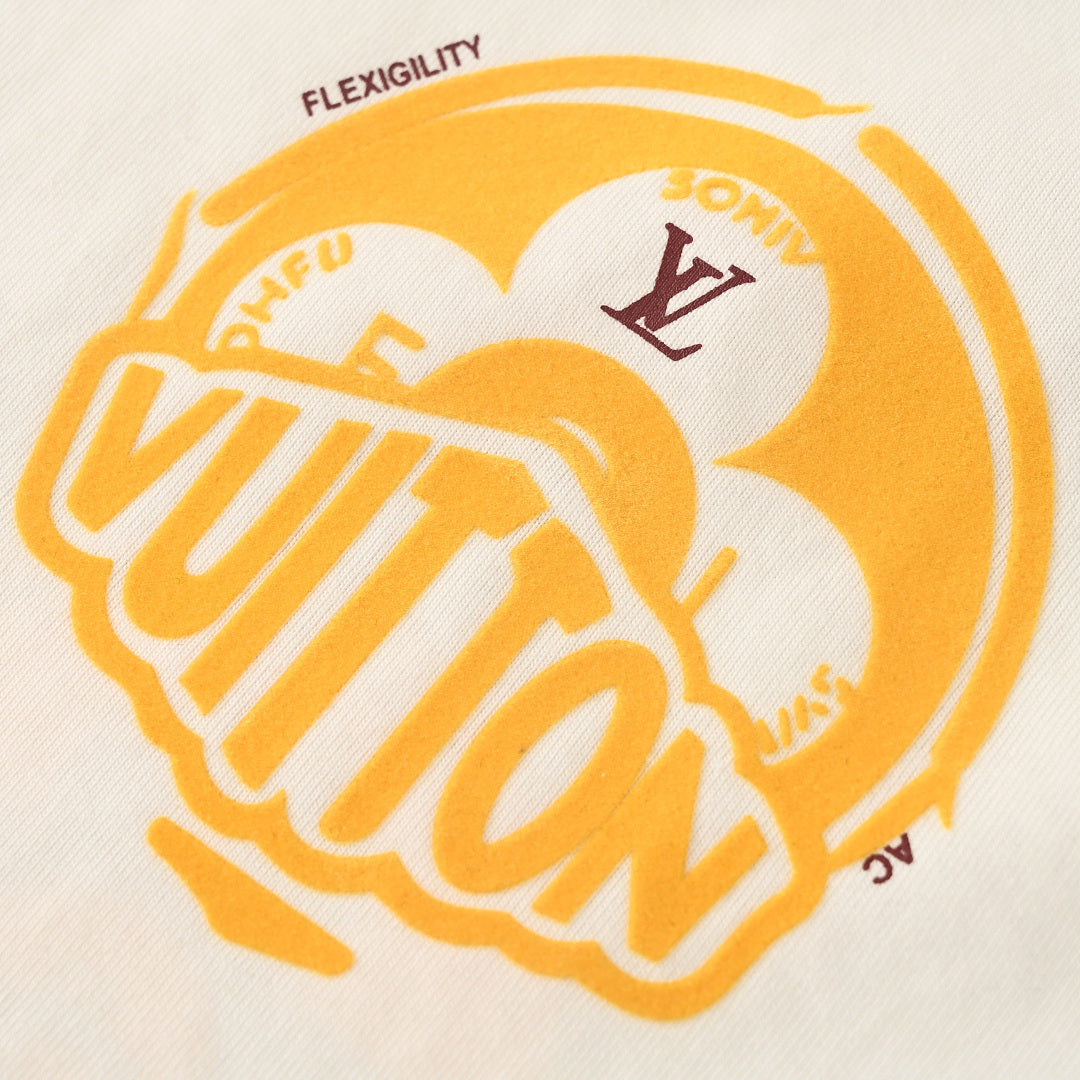 Louis Vuitton Crewneck Short-Sleeve T-Shirt with Front and Back Logo Print