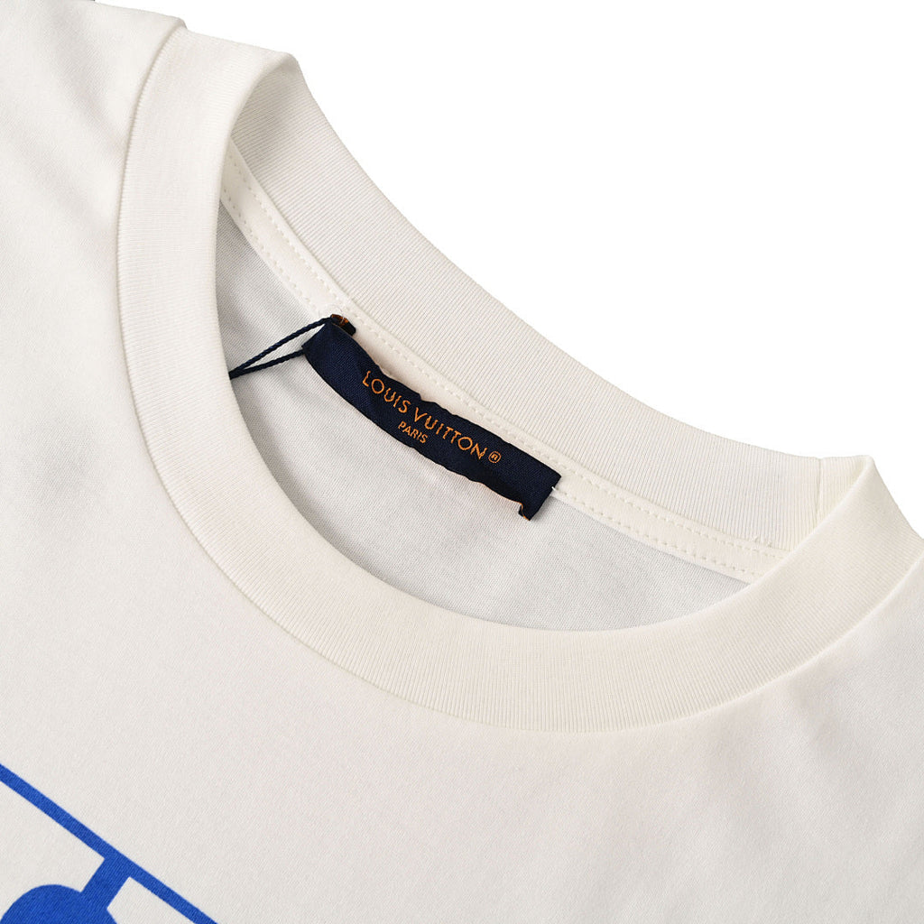 Louis Vuitton Short-Sleeve T-Shirt with Blue Circle Print