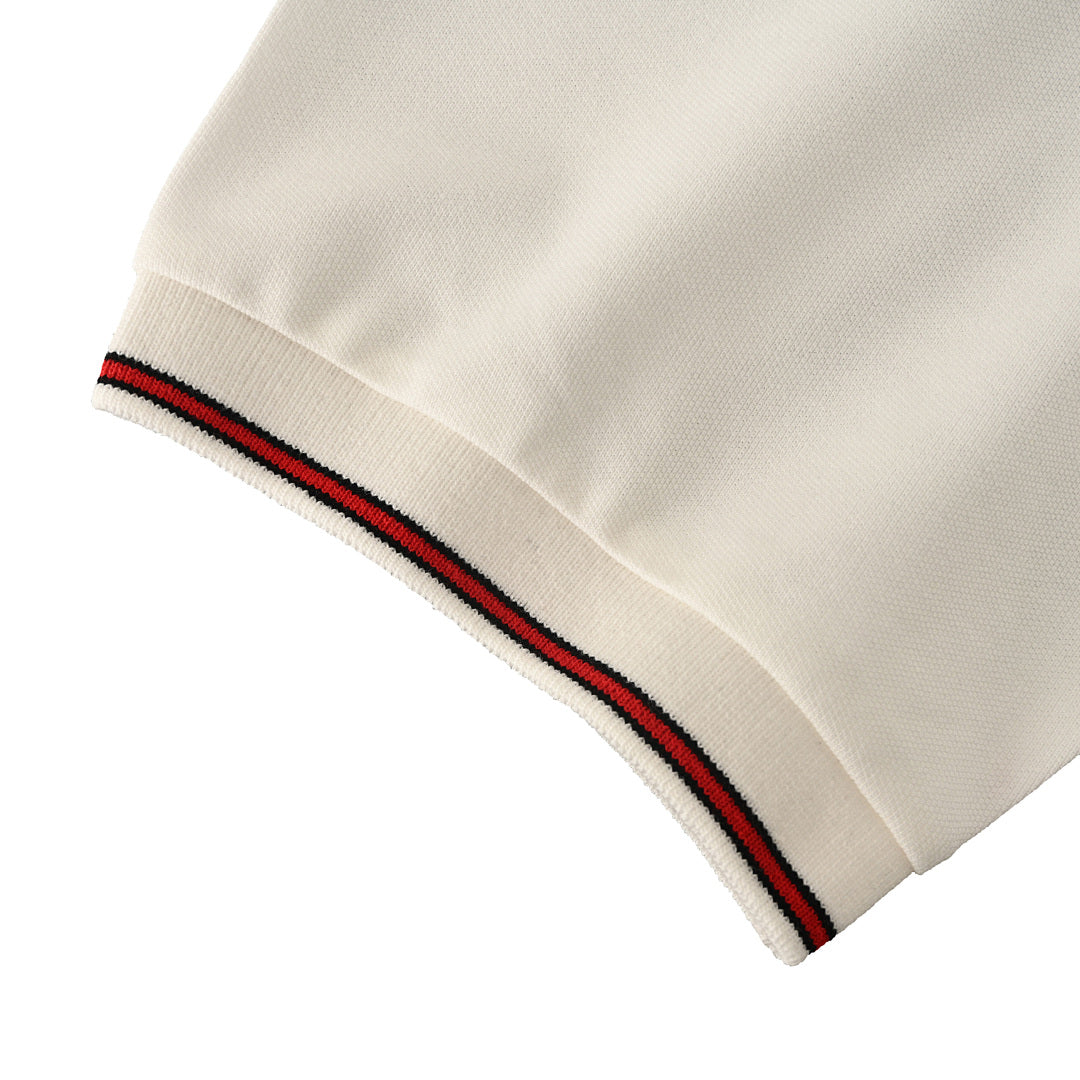 GUCCI Ribbed Jacquard Short-Sleeve Polo Shirt