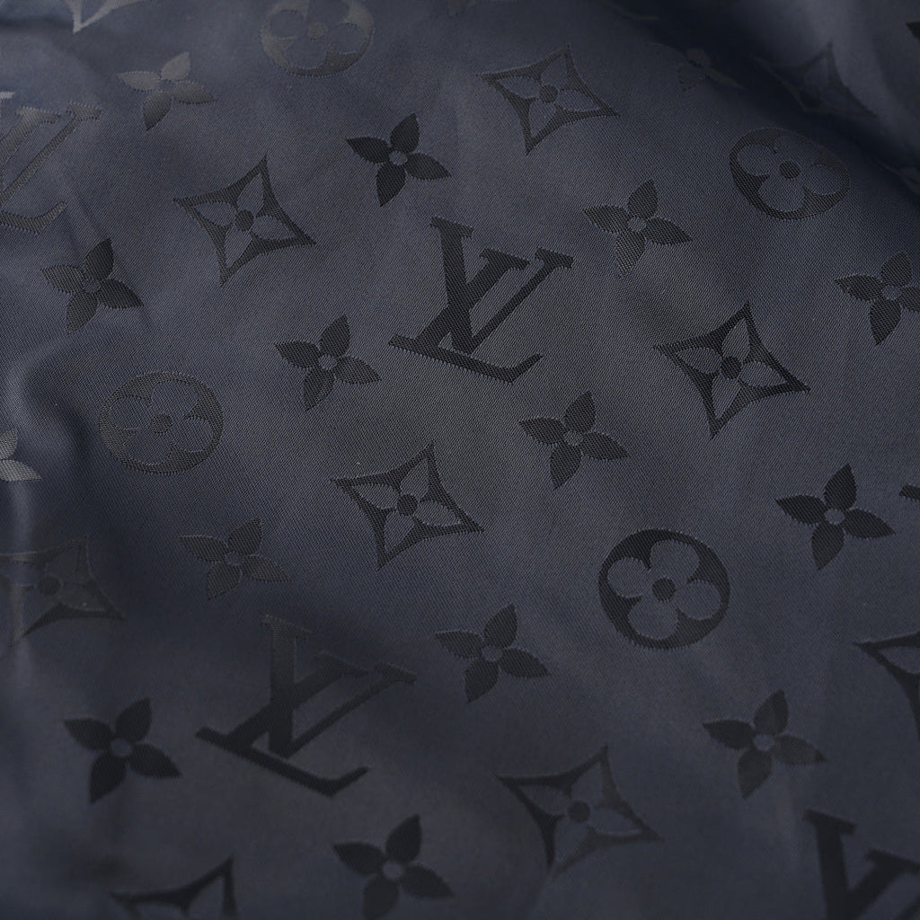 Louis Vuitton Reversible Windbreaker Jacket featuring Leather Logo Patch and Tonal Jacquard Pattern